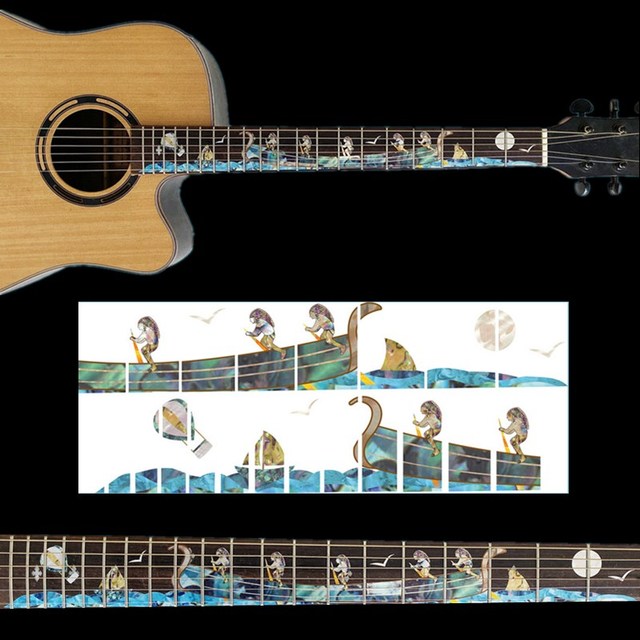 20の超薄型クロスインレイデカールステッカーフレットボードギターネック楽器装飾ウクレレギターベースアクセサリー｜itemselect｜09
