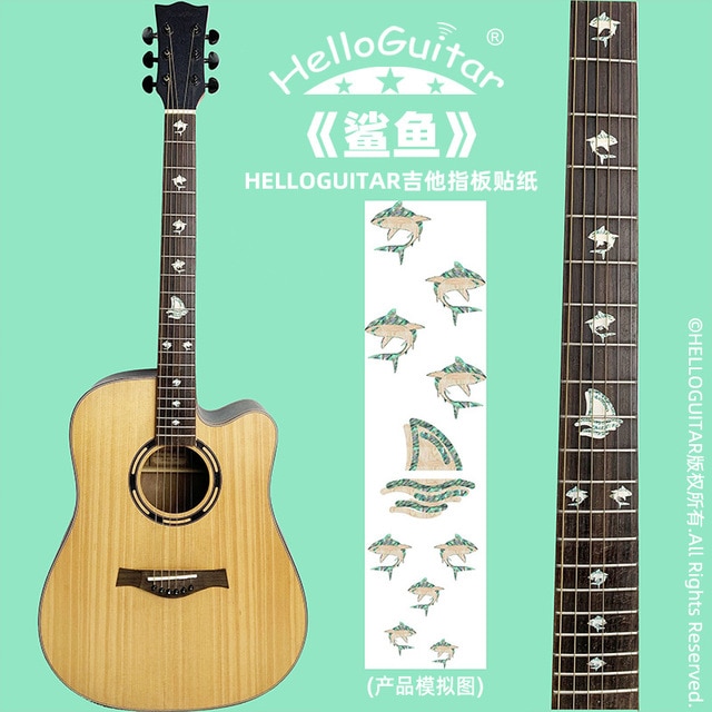 20の超薄型クロスインレイデカールステッカーフレットボードギターネック楽器装飾ウクレレギターベースアクセサリー｜itemselect｜16
