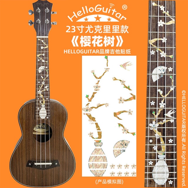 20の超薄型クロスインレイデカールステッカーフレットボードギターネック楽器装飾ウクレレギターベースアクセサリー｜itemselect｜02