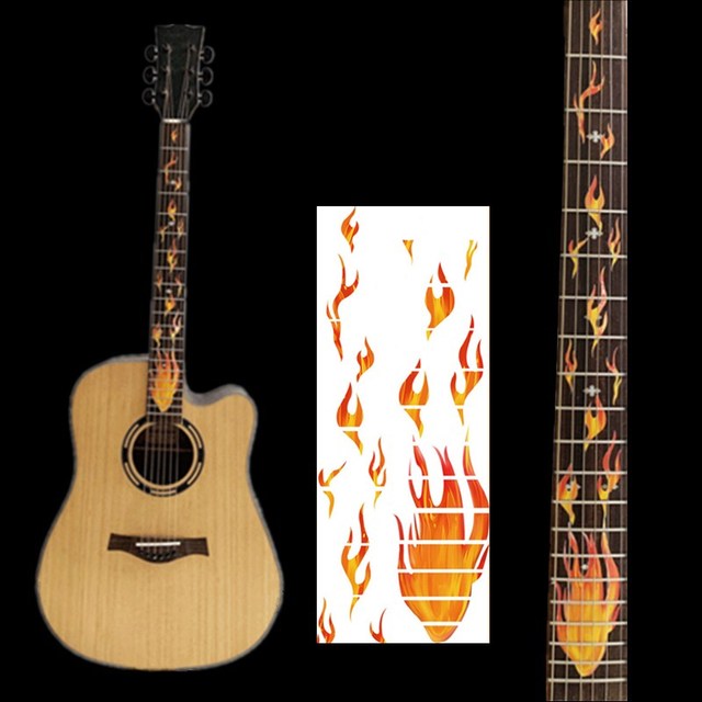 20の超薄型クロスインレイデカールステッカーフレットボードギターネック楽器装飾ウクレレギターベースアクセサリー｜itemselect｜15