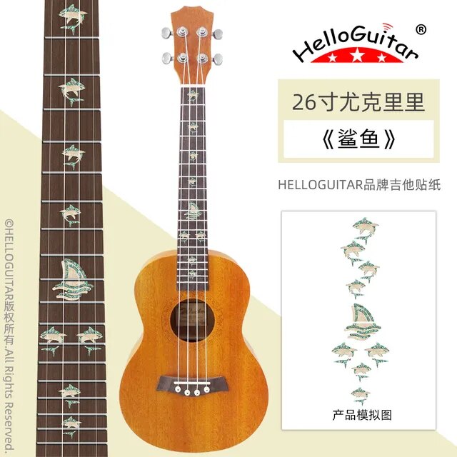 20の超薄型クロスインレイデカールステッカーフレットボードギターネック楽器装飾ウクレレギターベースアクセサリー｜itemselect｜07