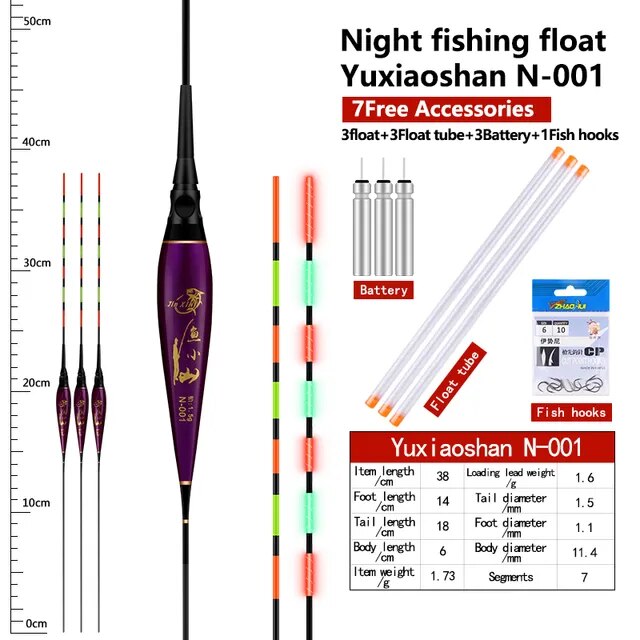 釣り用フロートピース/ロット個バッテリー3個チューブ3個バッグフック,電気ナイトブイ自由奔放に生きるスタイル,淡水釣り道具｜itemselect｜02