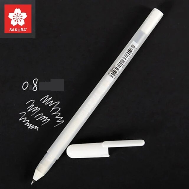 Sakura-芸術的なデザインのフェルトペン,明るい色のマーカーを備えたクラシックな白い色のジェルペン｜itemselect｜04
