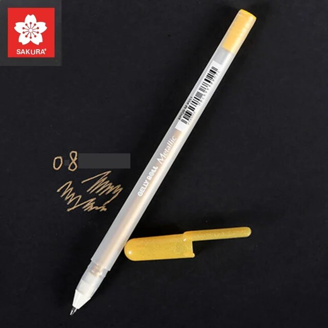 Sakura-芸術的なデザインのフェルトペン,明るい色のマーカーを備えたクラシックな白い色のジェルペン｜itemselect｜05