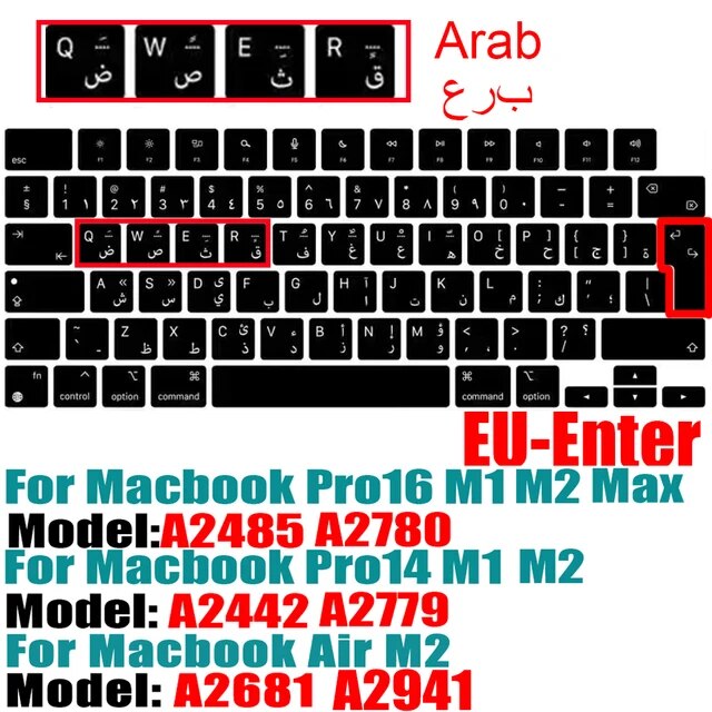 Macbook Air M2,a2681,2022,a2442,a2485,pro14,keybash,ロシア語,fran,新しい用のシリコン保護ケー｜itemselect｜09