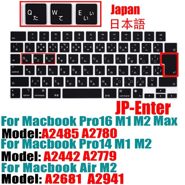 Macbook Air M2,a2681,2022,a2442,a2485,pro14,keybash,ロシア語,fran,新しい用のシリコン保護ケー｜itemselect｜03
