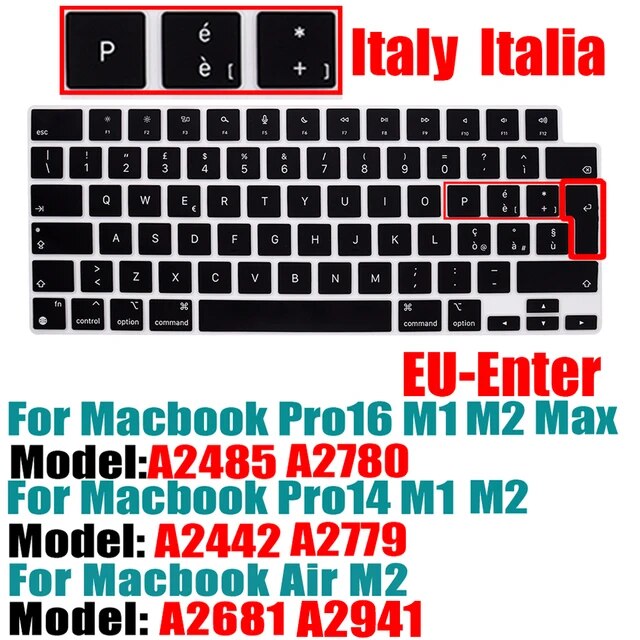 Macbook Air M2,a2681,2022,a2442,a2485,pro14,keybash,ロシア語,fran,新しい用のシリコン保護ケー｜itemselect｜06