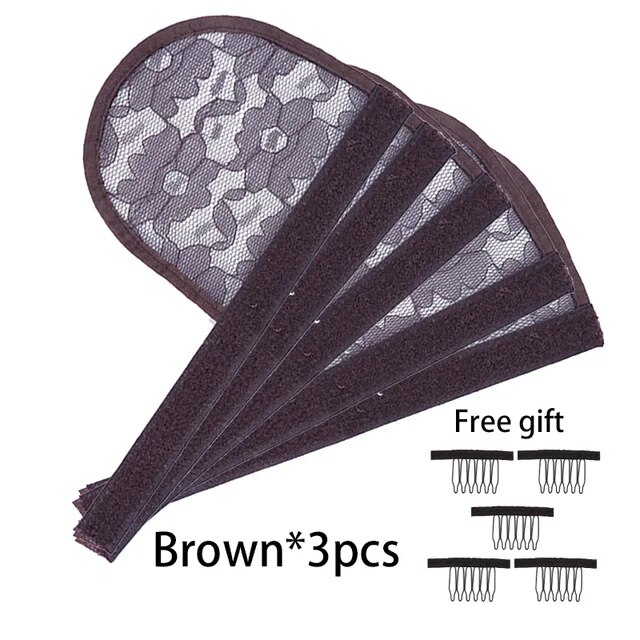 Plussignポニーテールネット5個作りキャップヘアネット女性のため、髪黒色のかつらアクセサリーツールのための｜itemselect｜04