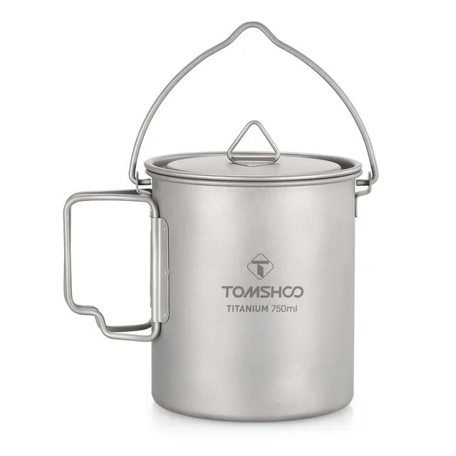 Tomshoo 750ml屋外キャンプカップ耐久性のあるチタンカップ観光食器調理器具観光キャンプマグキャンプ用品｜itemselect｜03