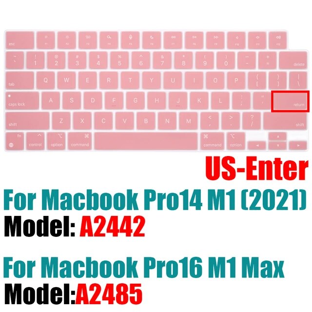 2021のmacbookプロ14 16インチキーボードカバーA2442 A2485ノートパソコンのキーボードプロテクターシリコーン色Pro14.2 M｜itemselect｜10
