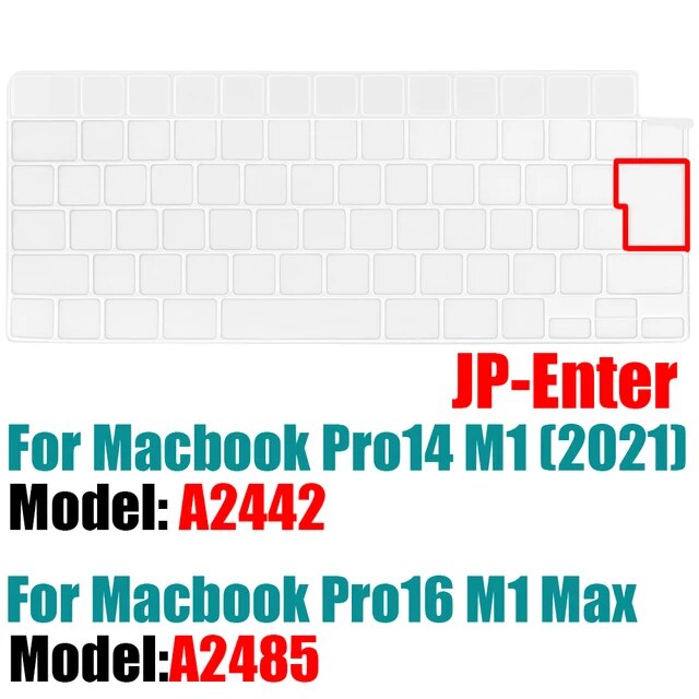 2021のmacbookプロ14 16インチキーボードカバーA2442 A2485ノートパソコンのキーボードプロテクターシリコーン色Pro14.2 M｜itemselect｜17