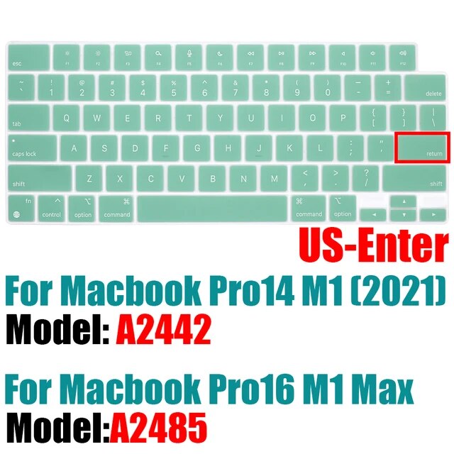2021のmacbookプロ14 16インチキーボードカバーA2442 A2485ノートパソコンのキーボードプロテクターシリコーン色Pro14.2 M｜itemselect｜02