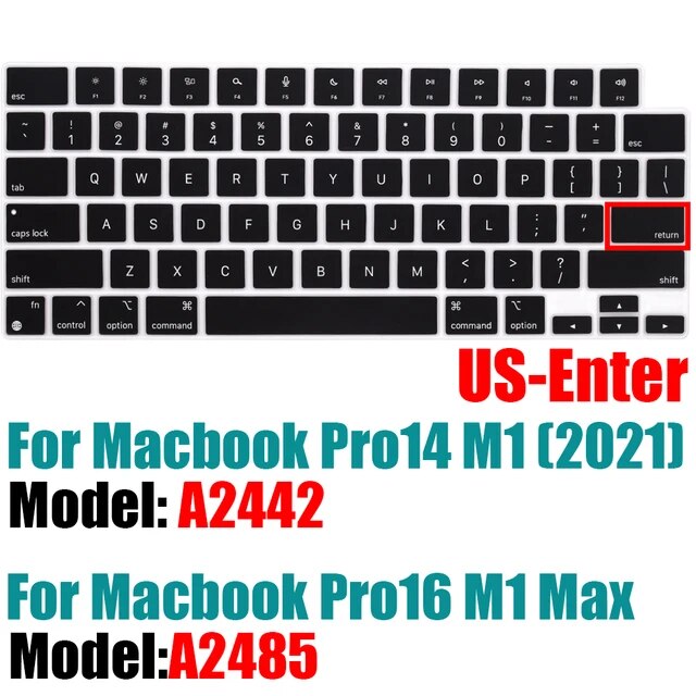 2021のmacbookプロ14 16インチキーボードカバーA2442 A2485ノートパソコンのキーボードプロテクターシリコーン色Pro14.2 M｜itemselect｜09