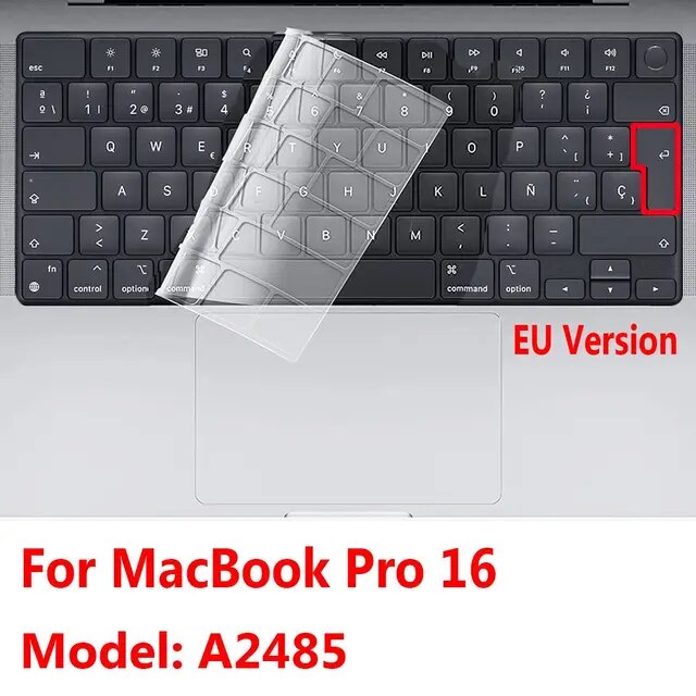 Macbook pro 2021インチm1max a2442 a2485用の超薄型防水tpuキーボードプロテクターフィルム｜itemselect｜04