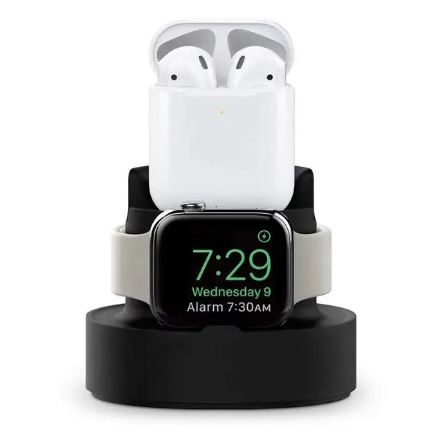 3 in 1充電スタンド付きシリコンヘッドセット,iPhone 11 12 pro max iwatch airpods pro 2 3,充電ステーシ｜itemselect｜03