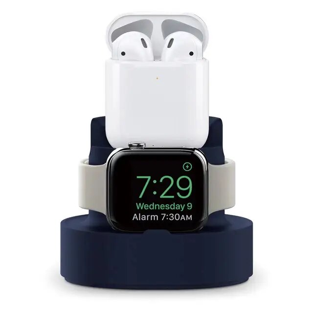 3 in 1充電スタンド付きシリコンヘッドセット,iPhone 11 12 pro max iwatch airpods pro 2 3,充電ステーシ｜itemselect｜05