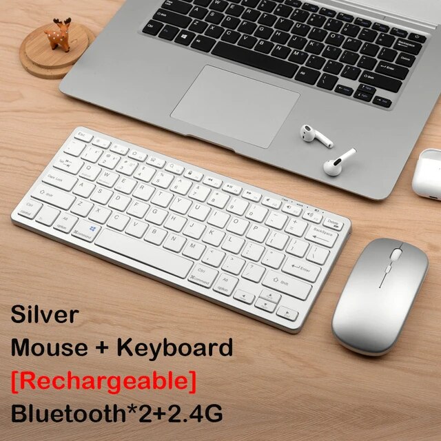 ワイヤレスキーボードとマウスのコンボ,Bluetooth 5.0,2.4g,ミニマルチメディアキーボード,ラップトップ,PC,iPad,Android｜itemselect｜07