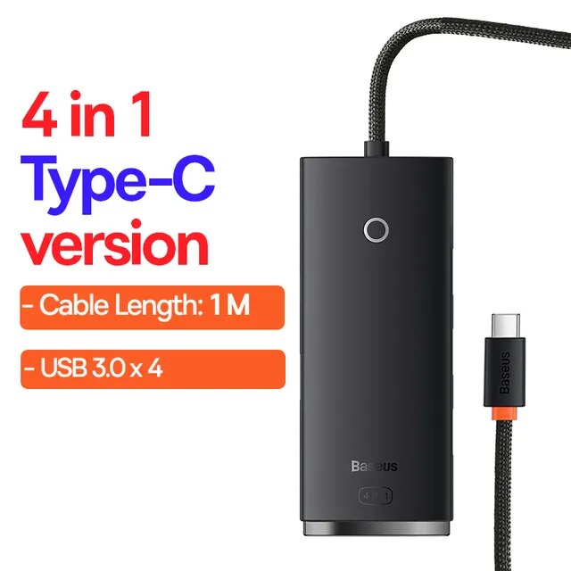 Baseus-USBハブ,4 in 1,Cタイプアダプター,マルチUSB 3.0,macbook pro air用,huawei mate 30 US｜itemselect｜06