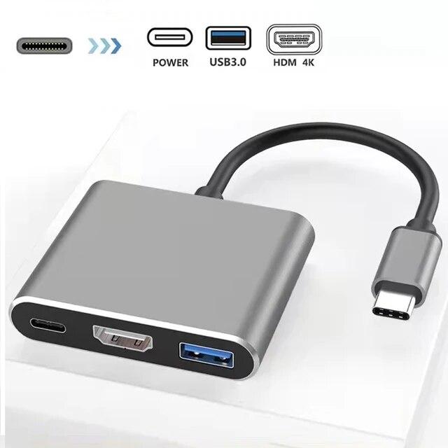 3-in-1スプリッターアダプター,USB 3.0充電器付き,タイプCから4k,hdmi互換,ラップトップ用,Macbook Air Pro,3.0｜itemselect｜02