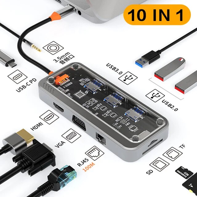 Cerastes-USB Type-Cハブ,USB 3.0互換アダプター,macbook pro air m1 m2,ノートブック,PC用｜itemselect｜03