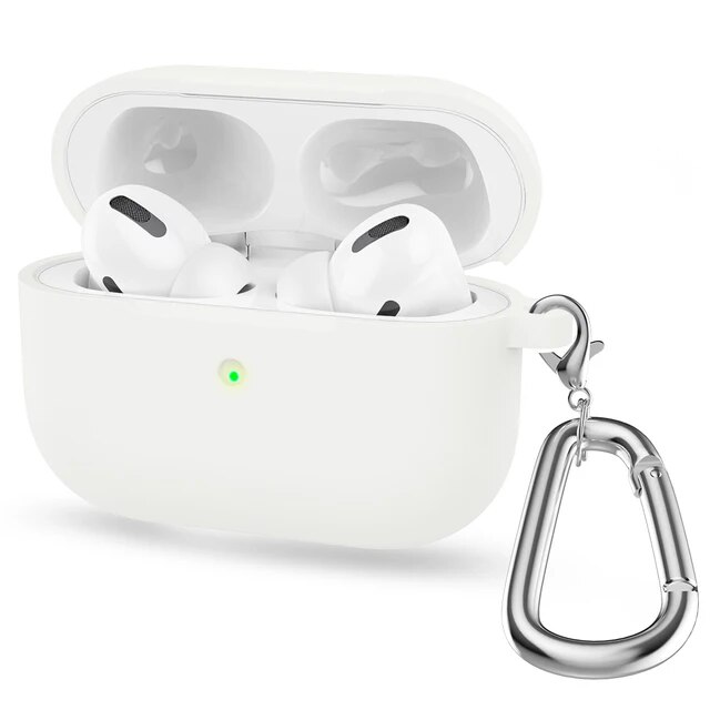 Airpods Pro 2019シリコンイヤホンケース,フック付きワイヤレスBluetooth保護ケース,Airpods Pro用｜itemselect｜02