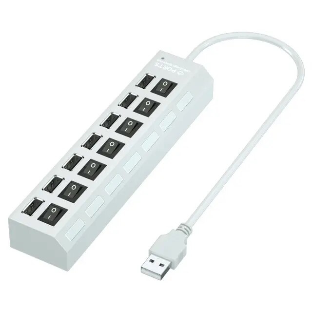 USB 2.0ハブ,7ポート,マルチポート,1-in-1,スイッチ付き,独立したスイッチ付き,PC,コンピューター,モバイル用｜itemselect｜03