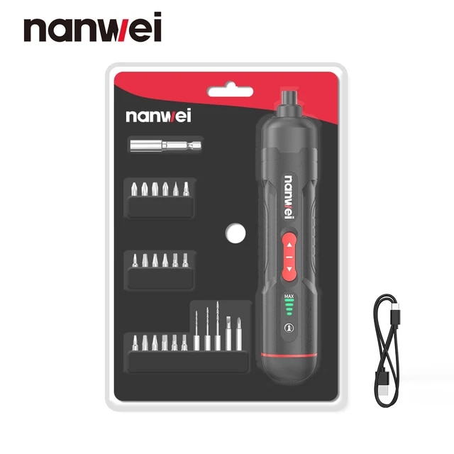 Nanwei-小型充電式電動ドライバー,多機能家庭用ドライバー,ミニ電動工具｜itemselect｜02
