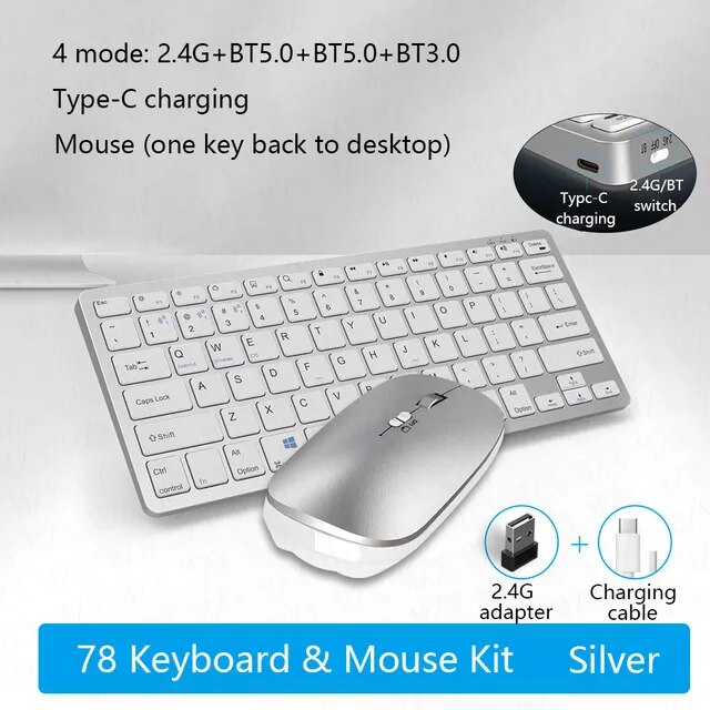 ワイヤレスキーボードとマウスのセット,充電式ミニラップトップ,Bluetooth, DIY,デスクトップ,iPad,pc,携帯電話,タブレット,ラップ｜itemselect｜02