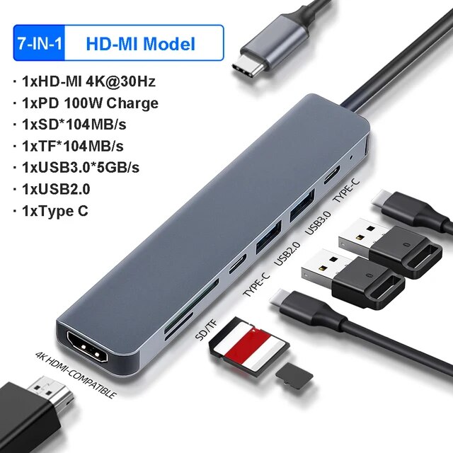 USB cドッキングステーション (ディスクストレージ機能付き) 、タイプcからhdmi互換アダプター、4k、60hz、m.2、sata、ssd、ma｜itemselect｜05