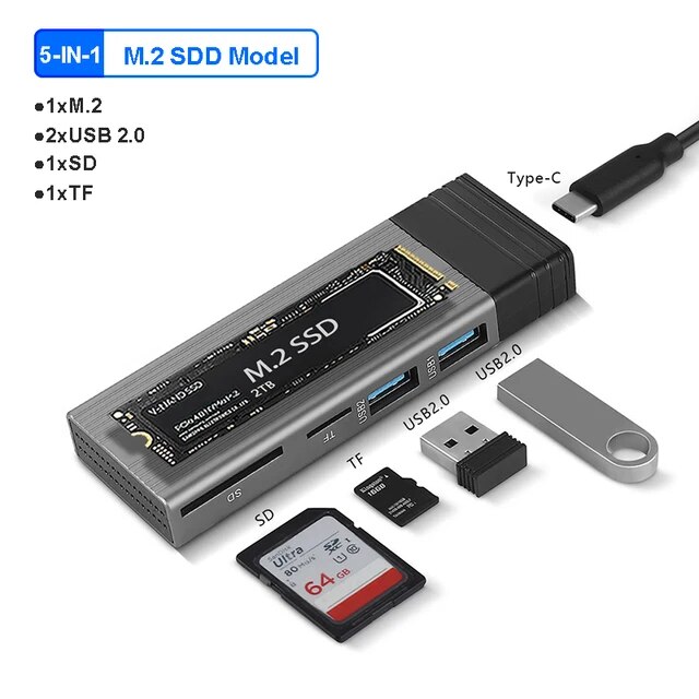 USB cドッキングステーション (ディスクストレージ機能付き) 、タイプcからhdmi互換アダプター、4k、60hz、m.2、sata、ssd、ma｜itemselect｜04