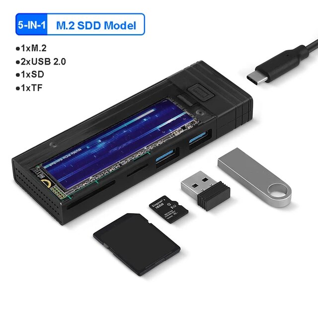 USB cドッキングステーション (ディスクストレージ機能付き) 、タイプcからhdmi互換アダプター、4k、60hz、m.2、sata、ssd、ma｜itemselect｜03