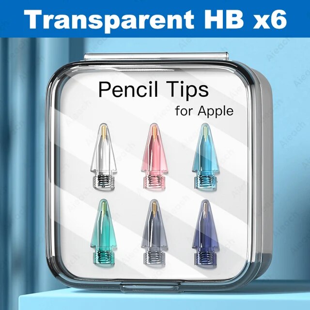 AIEACH Apple Pencil ペン先 3 / 6 個二重層 2B HB 薄型ソフトハード交換チップ Apple Pencil 1st 2nd｜itemselect｜08