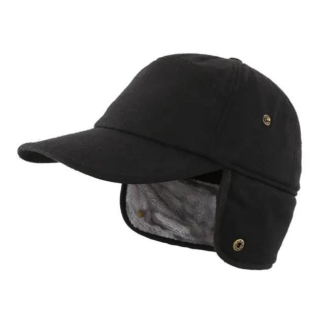 Connectyle-男性用のフラップ付き冬用帽子,バイザー付きの暖かいフェイクファーの帽子,毎日の野球帽｜itemselect｜02