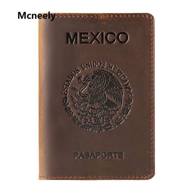 本革のパスポートカバー,メキシコのクレイジーホース,ユニセックスビジネスケース,旅行書類,財布｜itemselect｜02