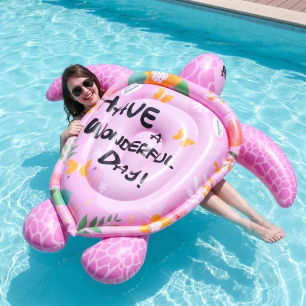 浮き輪 プール 水上ラウンジャー ビーチ ラフティング マット インフレータブル構造 PVC素材 広々設計 リラックス 収納簡単 友人 家族の集まりに適用