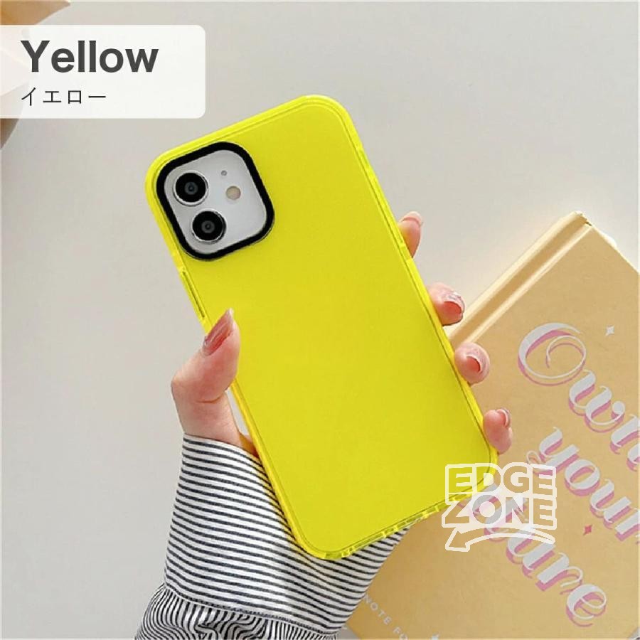 iPhone16 ケース iPhoneケース ネオンカラー 黄色 スマホケース