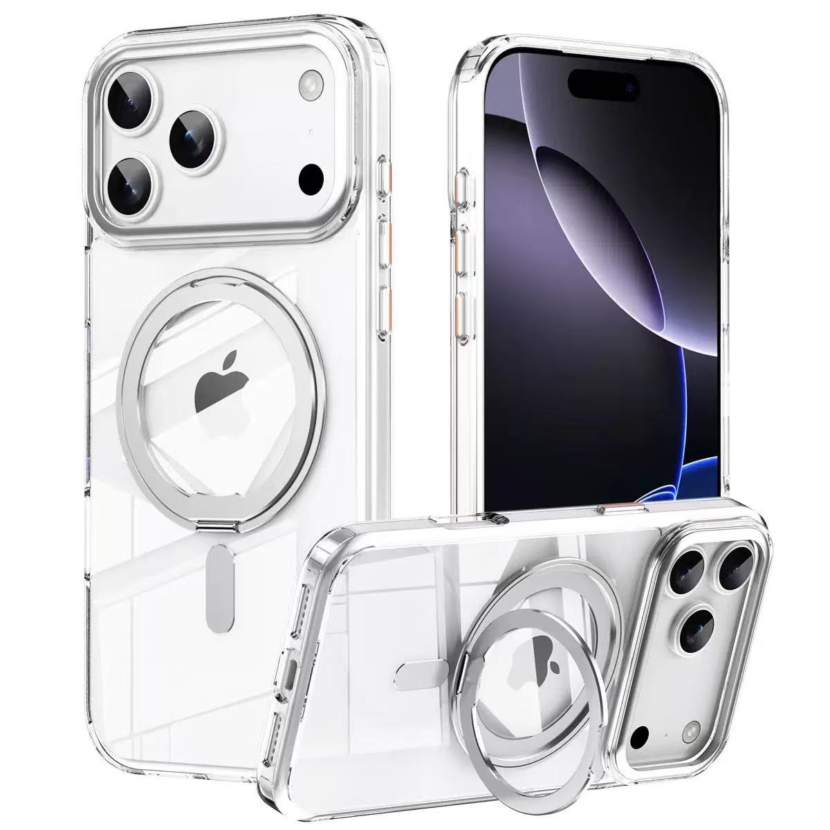 iPhone 17 ケース クリア pro max Air カバー MagSafe対応 360°回転