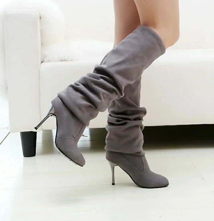 【Dearさま専用】未使用 HIAND ニーハイブーツ 24.5 BOOTS-3 22cm-24.5cmサイハイブーツ レーディーズ 美脚シューズ 四季 スエード