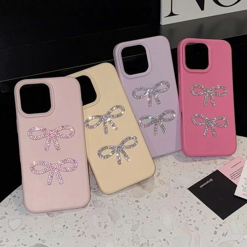送料無料】iPhone ケース ビジュー リボン ストーン カバー