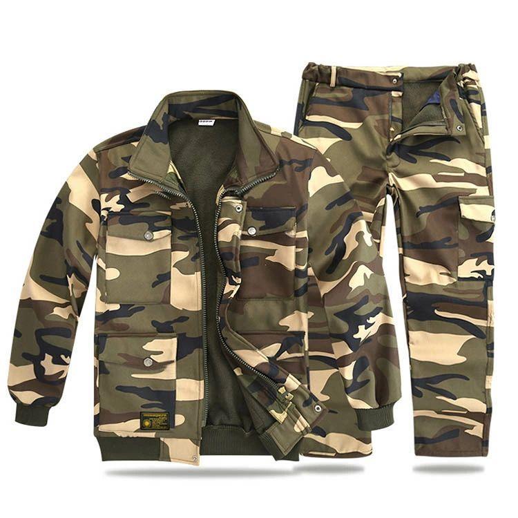 防寒着 上下セット メンズ マウンテンジャケット 迷彩服 サバゲー 上下