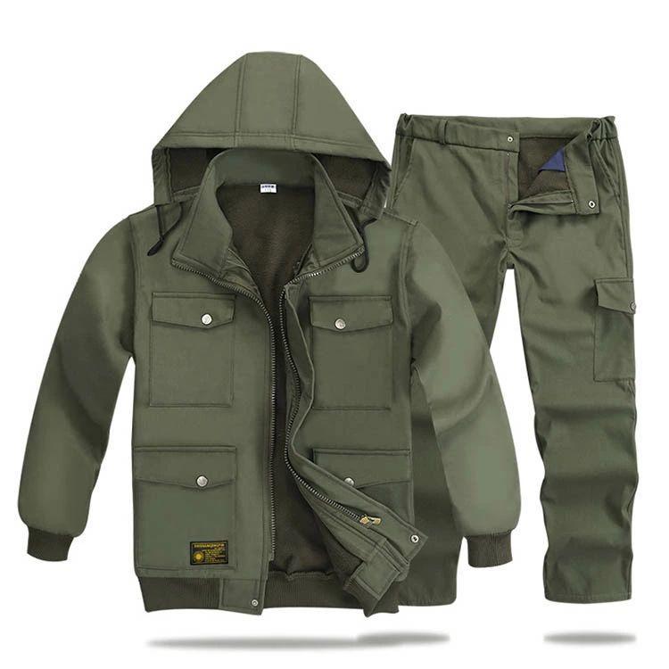 防寒着 上下セット メンズ マウンテンジャケット 迷彩服 サバゲー 上下