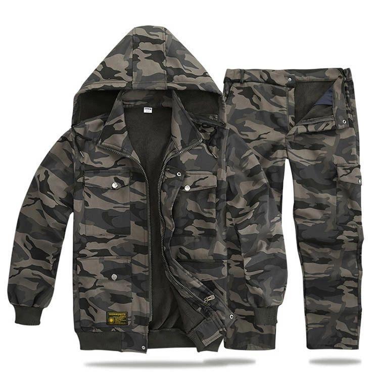 防寒着 上下セット メンズ マウンテンジャケット 迷彩服 サバゲー 上下