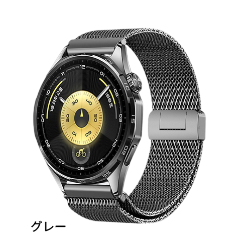 22mm スマートウォッチ用 交換ベルト チタン製 ミラネーゼ マグネット