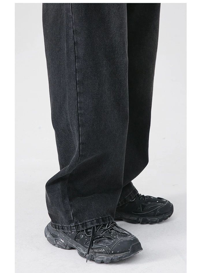 XS-XL デニムパンツ メンズ ジーンズ 脚長効果 ワイドパンツ