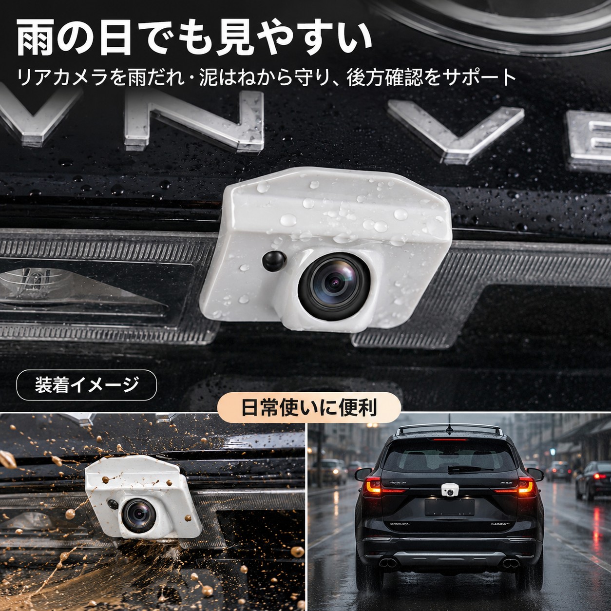 送料無料 アルファード 40系 ヴェルファイア 専用リアカメラレイン