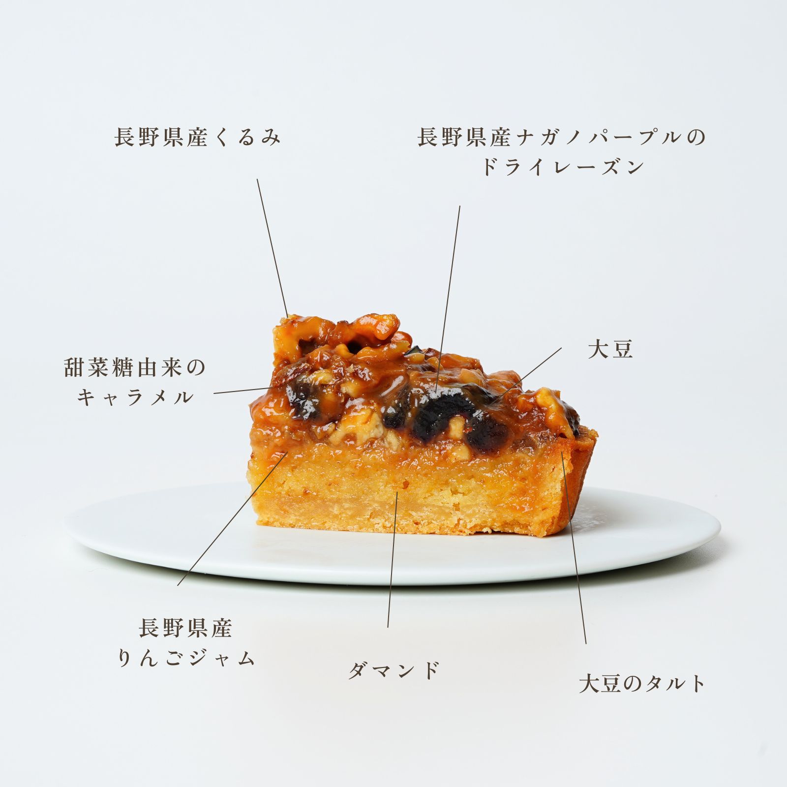 長野県産くるみとナガノパープルの大豆キャラメル フルーツタルト グルテンフリー スイーツ 送料無料 お中元 ギフト 誕生日 ホールケーキ 直径15cm 5号 タルト 関連画像3