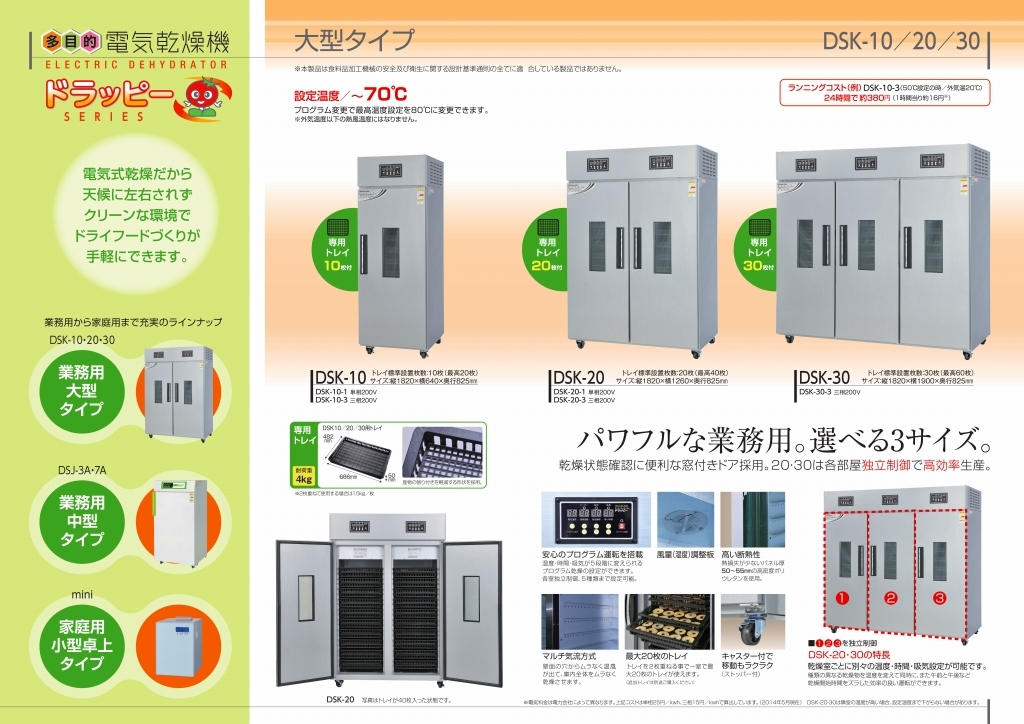 ◇セール特価品◇ 静岡製機 電気乾燥庫 代引不可 三相200V 個人宅配送不可 DSK-20-3 ドラッピー その他キッチン家電