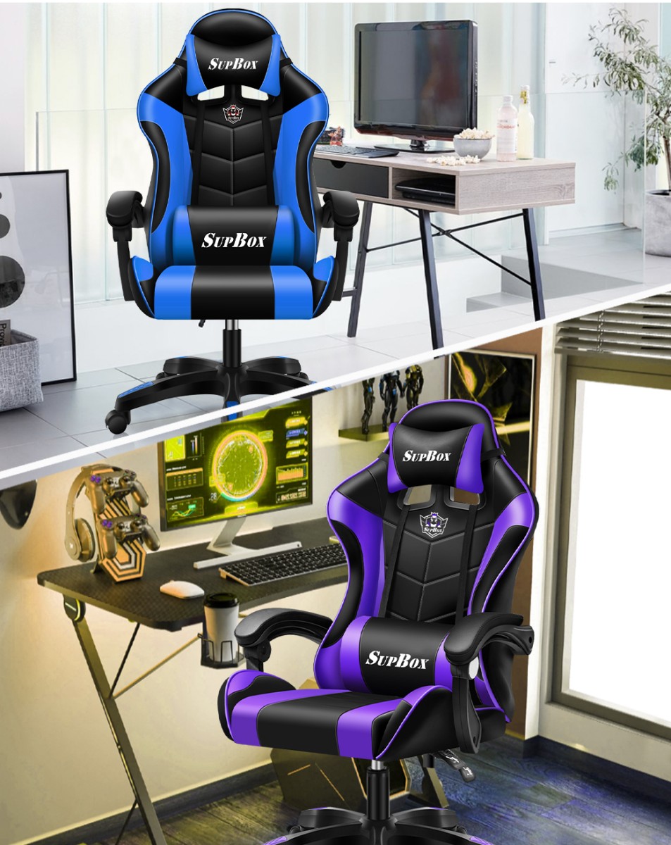 SUPBOX ゲーミングチェア オフィスチェア gaming chair デスクチェア ゲーミング椅子 リクライニング 最高な座り心地 高級PUレザー  ハイバック JAX13V : supbox01 : トーセン - 通販 - Yahoo!ショッピング