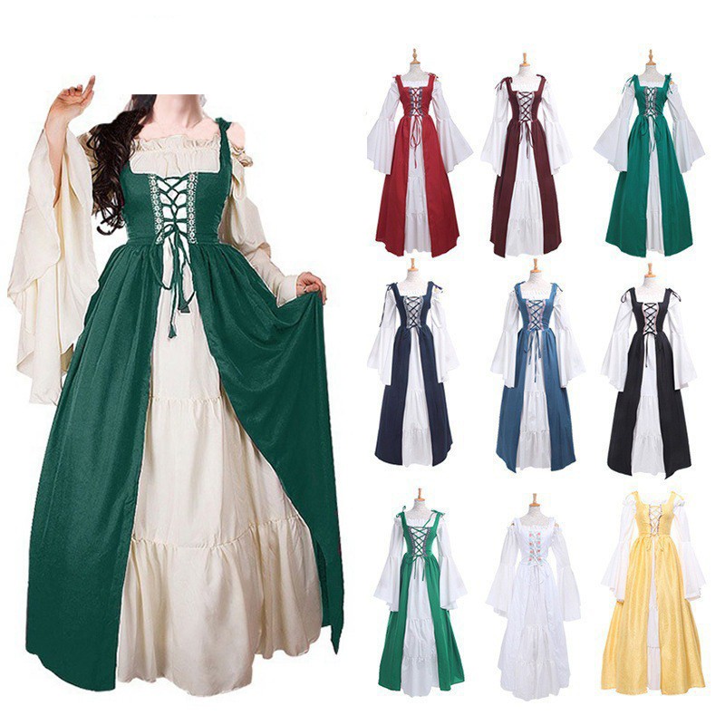 宮廷服ドレス 仮面舞踏会ドレス 黒 紫 ゴシック様式 ビクトリア 風 2点