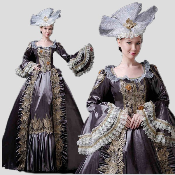 ロングドレス ヨーロッパ貴族の衣装 仮装 中世貴族風 ステージ衣装